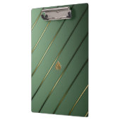 Anspruchsvolle Sage Green & Gold Klemmbrett (Links)