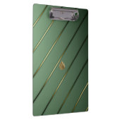 Anspruchsvolle Sage Green & Gold Klemmbrett (Rechts)