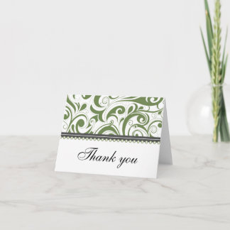 Anspruchsvolle Sage-Wirbel Danke-Card Dankeskarte