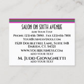 Anspruchsvolle Salon Business Card Visitenkarte (Rückseite)