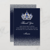 Anspruchsvolle Sapphire Dankeschön-Karten Dankeskarte (Vorne/Hinten)