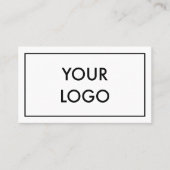 Anspruchsvolle Schwarz-Weiß-Logo-Minimal Visitenkarte (Vorderseite)