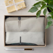 Anspruchsvolle Schwarzkatze mit aquamarinem Schirm Seidenpapier (Geschenk)