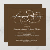 Anspruchsvolle Script-Probe-Dinner Einladung (Vorne/Hinten)