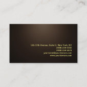 Anspruchsvolle Sepia Brown Moderne Beruflich Visitenkarte (Rückseite)