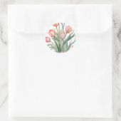 Anspruchsvolle Tulip mit Aquarellfarbe Runder Aufkleber (Tasche)