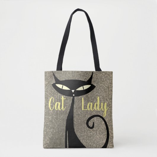 Anspruchsvolle und elegante Cartoon Cat Tasche (Vorderseite)