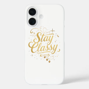 Anspruchsvolle und schicke Inspirationstypografie iPhone 16 Hülle