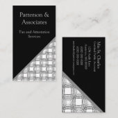 Anspruchsvolle Visitenkarte, Schwarz und Weiß Visitenkarte (Vorne/Hinten)