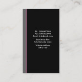Anspruchsvolle weibliche Visitenkarten Visitenkarte (Rückseite)