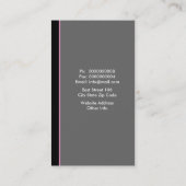 Anspruchsvolle weibliche Visitenkarten Visitenkarte (Rückseite)