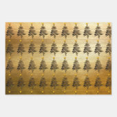 Anspruchsvolle Weihnachten in Gold, Schwarz und Gr Geschenkpapier Set (Vorderseite 2)
