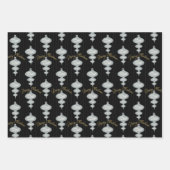 Anspruchsvolle Weihnachten in Gold, Schwarz und Gr Geschenkpapier Set (Vorderseite 3)