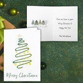 Anspruchsvolle Weihnachtsbaum-Doodle-Grußkarte Karte