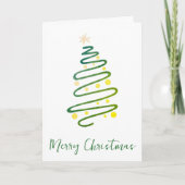Anspruchsvolle Weihnachtsbaum-Doodle-Grußkarte Karte (Vorderseite)