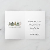 Anspruchsvolle Weihnachtsbaum-Doodle-Grußkarte Karte (Innenseite)