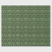 Anspruchsvolle Wirbel | schwarz und grün  Geschenkpapier (Flach)