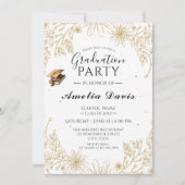 Anspruchsvoller Abschluss laden zu Goldenen Akzent Einladung (Vorderseite)