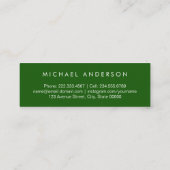 Anspruchsvoller Ansprechpartner für tiefe grüne Ab Telefonnummerkarte (Rückseite)