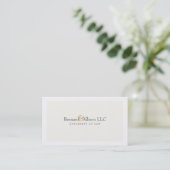 Anspruchsvoller Anwalt aus der White Business Card Visitenkarte (Stehend Vorderseite)
