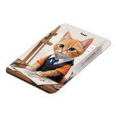 Anspruchsvoller Architekt Cat Ginger Kitten Art Magnet (Linke Seite)