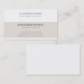 Anspruchsvoller, einfacher, moderner Schlichter Tr Visitenkarte (Vorne/Hinten)