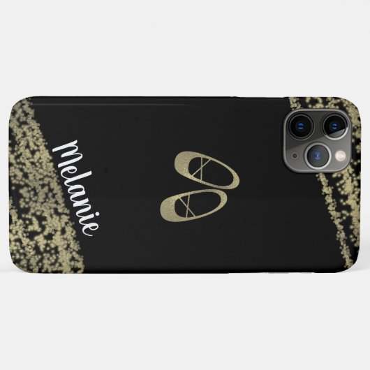 Anspruchsvoller Foil Gold Edges Ballerina Dancer Case-Mate iPhone Hülle (Rückseite (Horizontal))