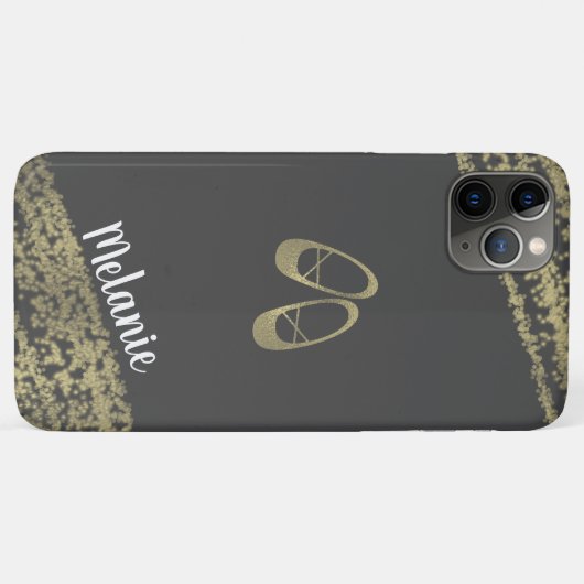 Anspruchsvoller Foil Gold Edges Ballerina Dancer Case-Mate iPhone Hülle (Rückseite (Horizontal))