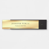 Anspruchsvoller Glamour Moderne Imitate Gold Templ Türschild (Vorderseite )