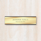 Anspruchsvoller Glamour Moderne Imitate Gold Templ Türschild (Vorderseite )