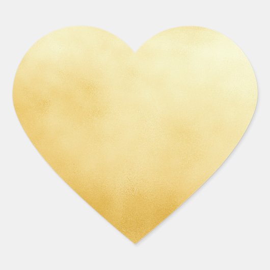 Anspruchsvoller Gold Imitate Foil Herz-Aufkleber (Vorderseite)