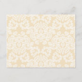 Anspruchsvoller Gold Lace Eleganter Script-Empfang Begleitkarte (Rückseite)