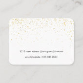 Anspruchsvoller Goldstaub Visitenkarte (Rückseite)