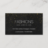 Anspruchsvoller Goldstaub Visitenkarte (Rückseite)