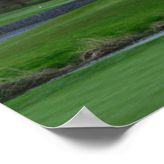 anspruchsvoller Golfplatz Poster (Ecke)