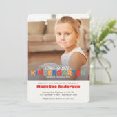 Anspruchsvoller Kindergarten Abschluss Einladung (Stehend Vorderseite)