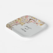 Anspruchsvoller Name für Blumenhochzeiten Pappteller (Gewinkelt)