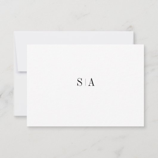 Anspruchsvoller Rahmen minimalistischer QR-Code fü RSVP Karte (Rückseite)