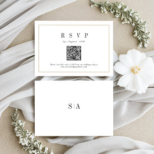 Anspruchsvoller Rahmen minimalistischer QR-Code fü RSVP Karte