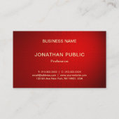 Anspruchsvoller Red Damask Gold Beruflich Trendy Visitenkarte (Rückseite)