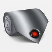 Anspruchsvoller Rhein: Silver Metallic Texture Krawatte (Gerollt)