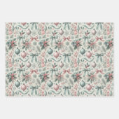 Anspruchsvolles Adult Pastel Weihnachtsgeschenk Wr Geschenkpapier Set (Vorderseite 3)