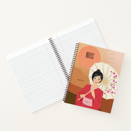 Anspruchsvolles, asiatisch Inspiriertes BOHO-Thema Notizblock (Innenseite)