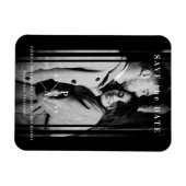 Anspruchsvolles B&W Foto Verlobte Paare Hochzeit Magnet (Horizontal)