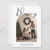 Anspruchsvolles Blessings Religiöses Weihnachtsfes Feiertagskarte (Vorderseite)