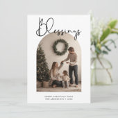 Anspruchsvolles Blessings Religiöses Weihnachtsfes Feiertagskarte (Stehend Vorderseite)