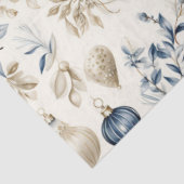 Anspruchsvolles Blue & Gold Weihnachtsmuster Seidenpapier (Ausschnitt)