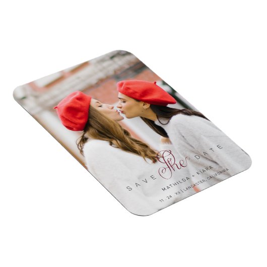 Anspruchsvolles Custom Foto Couple Lesbian Gay Magnet (Rechte Seite)