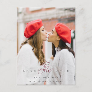 Anspruchsvolles Custom Foto Couple Lesbian Gay Postkarte