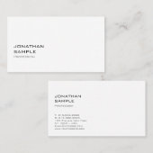 Anspruchsvolles, einfaches Design Modernes Trendy Visitenkarte (Vorne/Hinten)